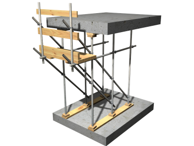 Plataforma de trabajo en voladizo de madera Plataforma de trabajo en voladizo de madera