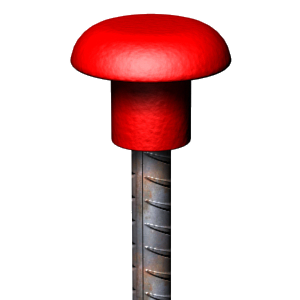 Tapón de plástico para protección de extremo de armadurÃa Tapón de plástico para protección de extremo de armadurÃa