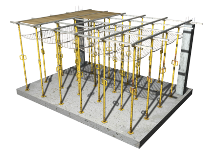 Red de seguridad bajo losa con sistema de encofrado continuo