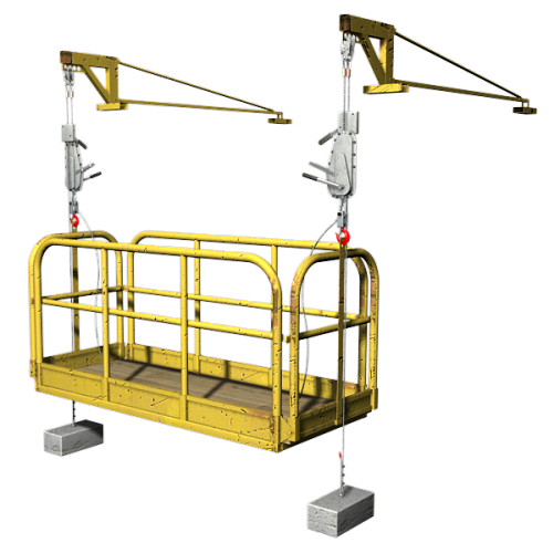 Plataforma suspendida de accionamiento manual